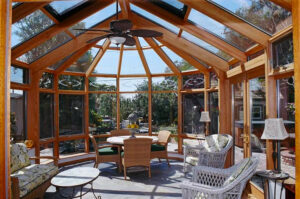 Oak conservatory located in manhatan ca